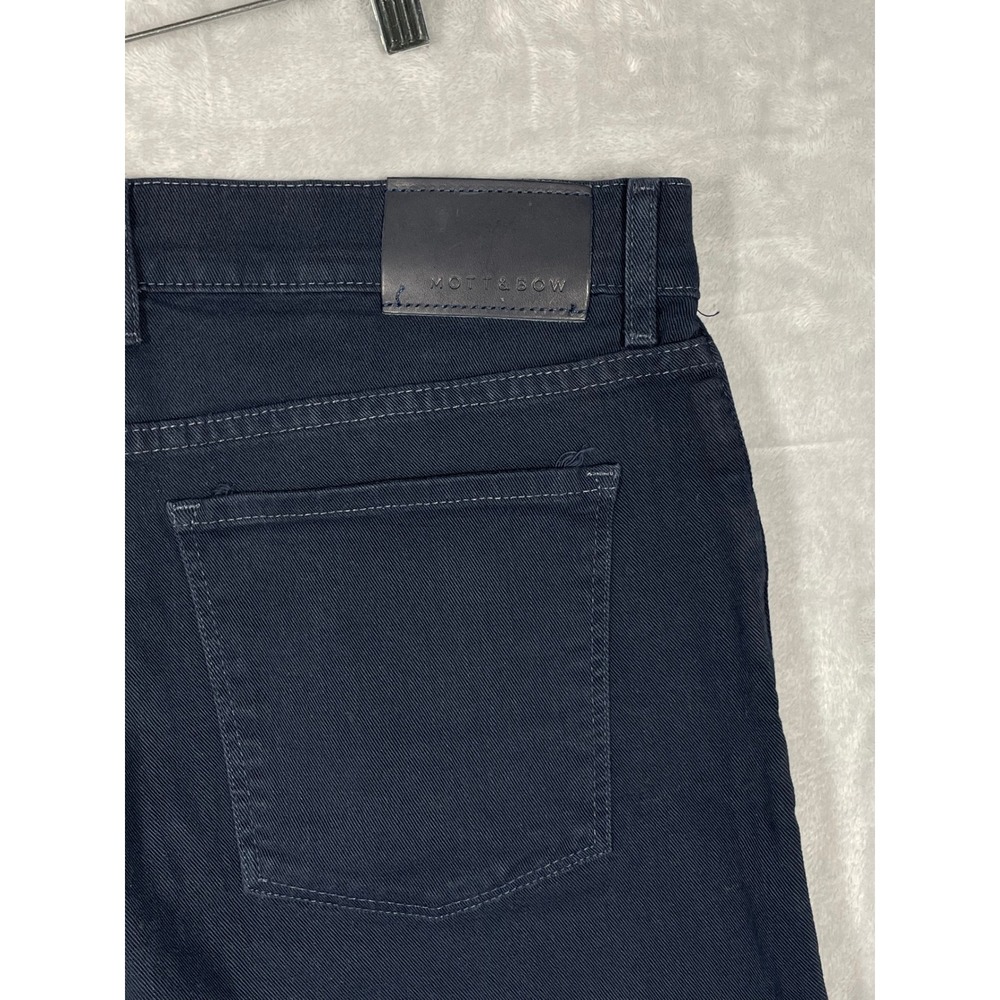 Mott & Bow Mercer Straight Leg Jeans Mens 36x32 Navy Blue Stretch Denim